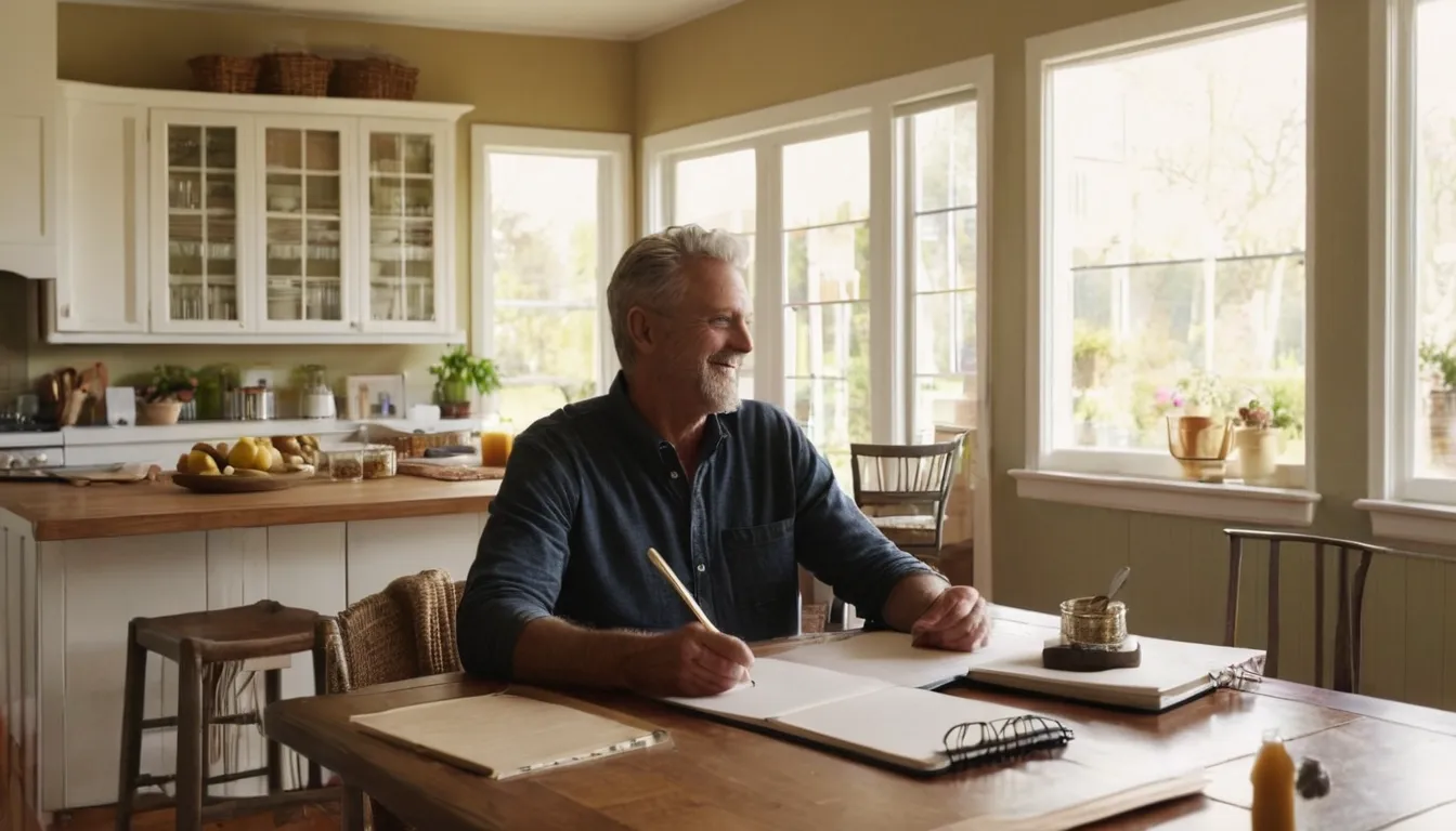 Homeowner reviewing window options at the kitchen table in the Aurora area
